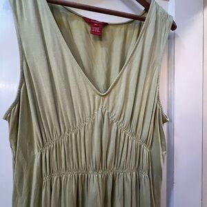 Sundance Green Sleeveless V-Neck Sundress
